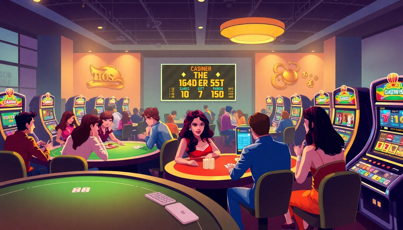 Exciting online gaming experience at ev88win.live, featuring diverse players at vibrant casino tables.