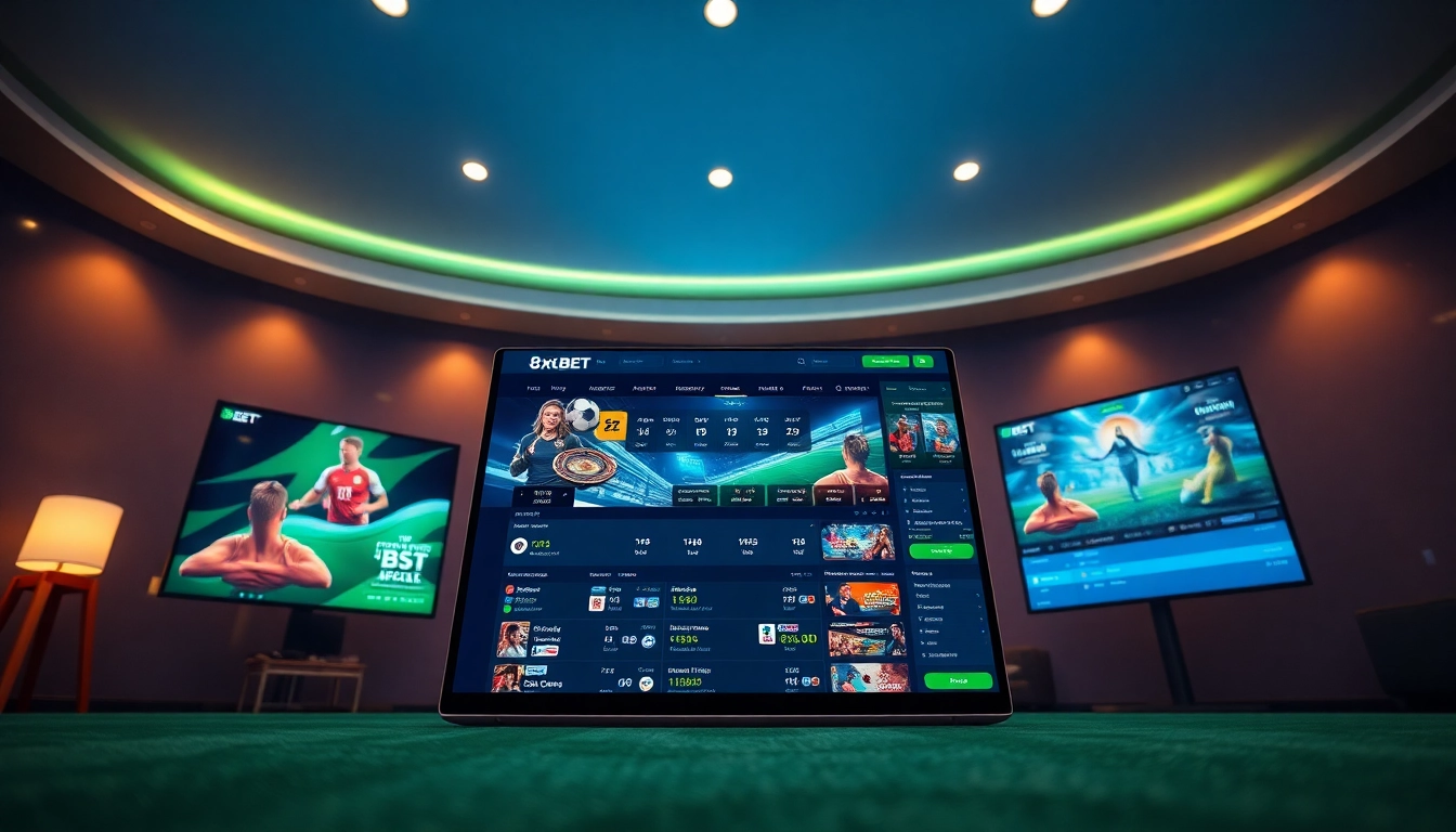 Interactive online betting interface of 8xbet.com.se displaying sports and gaming options.