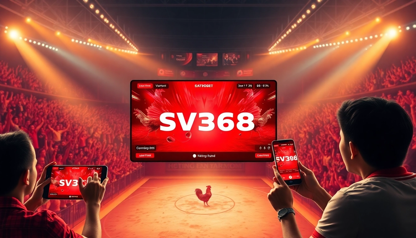 Exciting live streaming of cockfighting events on sv368win.live with interactive betting interface.