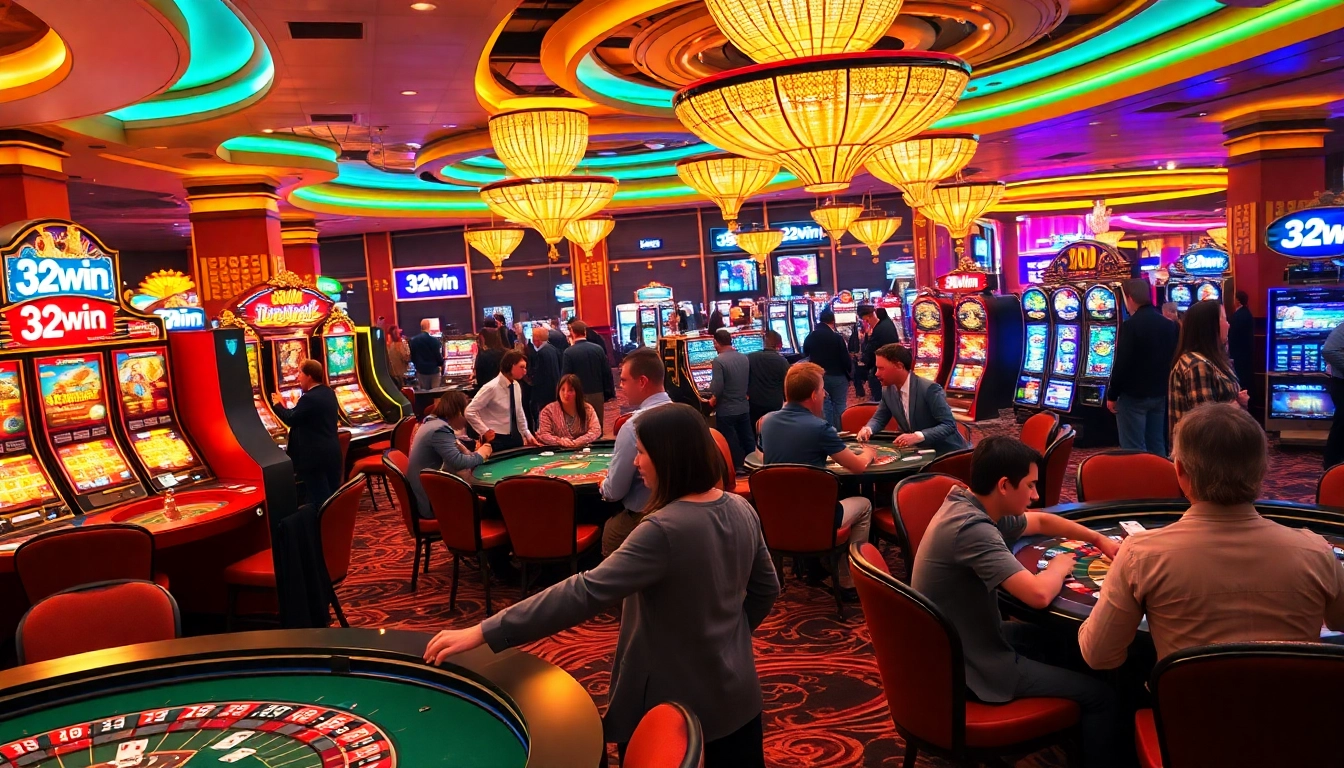Experience thrilling games at 32win com's upscale casino atmosphere.