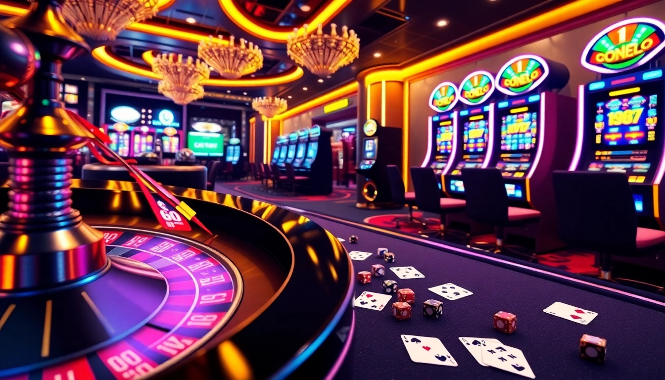 Experience the excitement of go88 with vibrant casino games, roulette wheel, and poker action.
